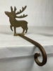 Brass Reindeer Stocking Holder