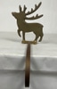 Brass Reindeer Stocking Holder