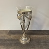 Silver Ribbon Crystal Vase