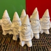 White Ceramic Elf Figurines - Set of 8