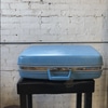 Small Light Blue Samsonite Vinyl Suitcase