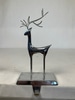 Modern Silver Reindeer Stocking Holders