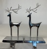 Modern Silver Reindeer Stocking Holders