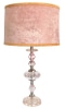 Lamp; Retro, semi translucent pink & jeweled pink,
