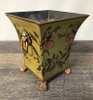 Metal Chartreuse Lion Vase