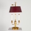 Bouillotte Candlestick 3 Way Brass Library Lamp