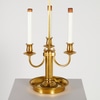 Bouillotte Candlestick 3 Way Brass Library Lamp