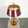 Bouillotte Candlestick 3 Way Brass Library Lamp