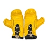 Mini Boxing Gloves; Yellow, leather, decoration/display