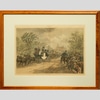 Framed Engraving of Central Park Coaching