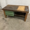 Vintage Wooden Workbench with Drawer