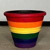 Rainbow Fiberglass Planter
