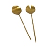 Server; Spork, vintage gold metal,