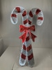 Red And Silver Candy Cane Tape Light Sculpture