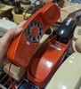 Vintage Princess rotary dial Telephones, red 1960s, 1970s