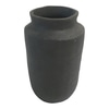Heavy Black Brown Vase
