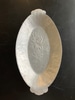 Oval w/Rose Design, Hammered Metal w/Crimped Rim