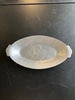 Oval w/Rose Design, Hammered Metal w/Crimped Rim