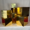 Metallic Gold Present Boxes, Set of 8