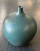 Round Bud Vase, Ceramic in Teal