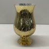 Gold Mercury Footed Hurricane Vase