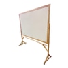 Classroom Rolling White Board/ Cork Board-Wood Frame-Large