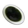 Small Oval Dish w/Green Center