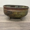 Metal footed planter