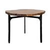 Coffee Table, Wood slab on 3 hammered black iron legs