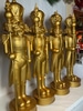 4ft Golden Nutcrackers with Light Up Buttons