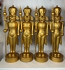 4ft Golden Nutcrackers with Light Up Buttons