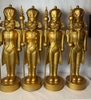 4ft Golden Nutcrackers with Light Up Buttons