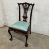 Antique Wooden Chair with Upholstered Seat