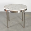 Pace Collection Marble and Chrome Dining Table