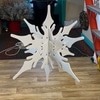 Large White Hanging Snowflake Decor
