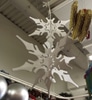 Large White Hanging Snowflake Decor