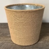 Burlap Galvanized Metal Pail