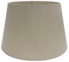 Lampshade, cotton satin ivory tone, tapered drum shape