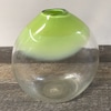 Glass Green Dip Vase