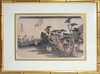 MISART-Japanese Woodblock Print Rainy Village
