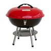 Portable Charcoal Grill; Red and black