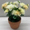 SILK Potted Mum Plants in Terracotta