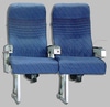 Seat - Coach - 767 - Covers - Blue stripe cloth