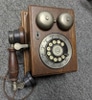 Vintage rotary dial Telephones with crank