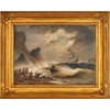 The Wreck of the Brig Warren Antique Oil Painting I