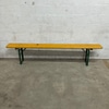 Folding Wooden Beer Garden Bench with Metal Legs