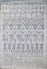 Rug: wool white design on gray ground