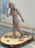 unfinished clay sculpture