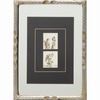 Antique Roman Prints in Mirror Frame I