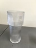 Tall Ribbed Cylindrical Vase Sm Rim Chip